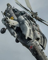 Helicopter flying